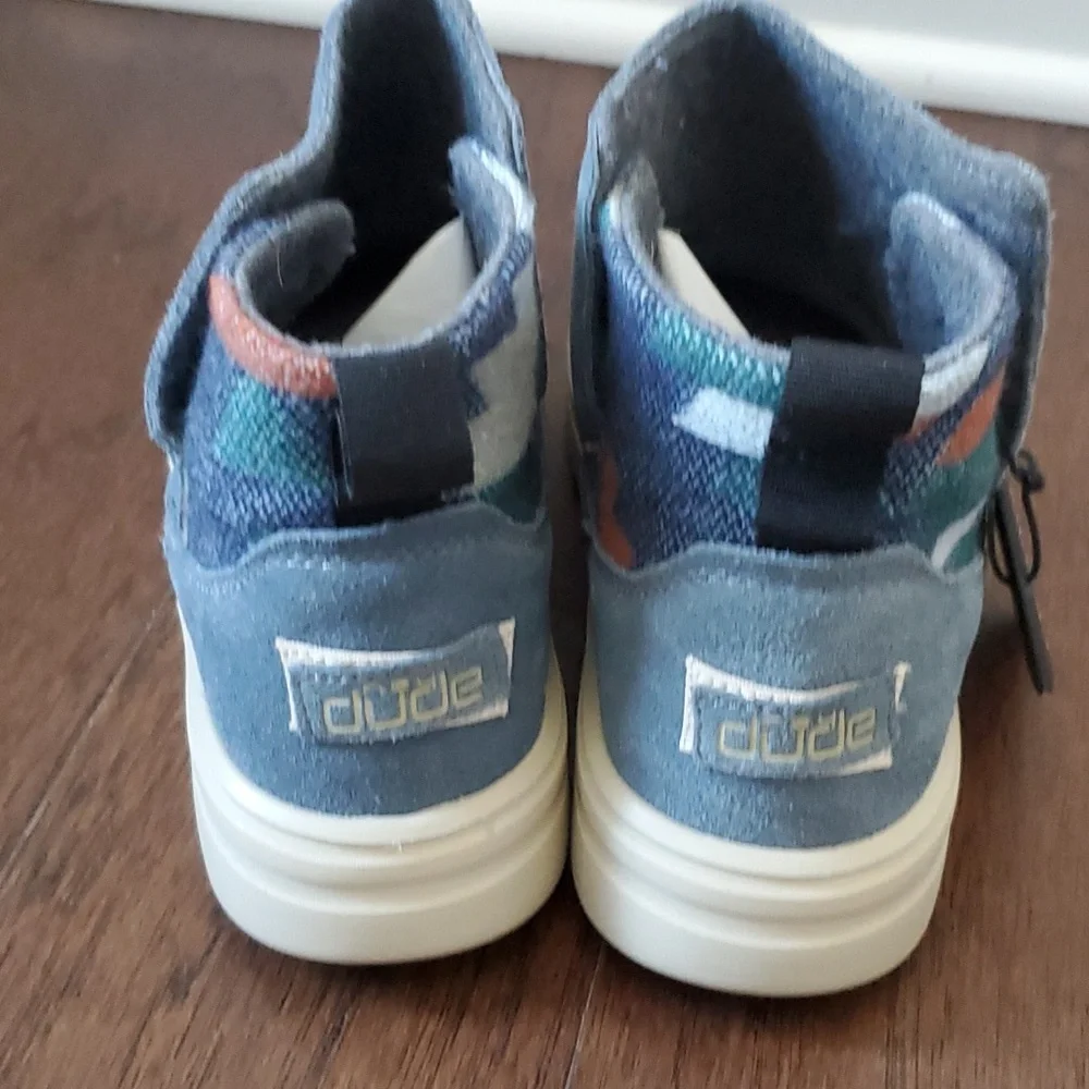 RARE HEY DUDE MEL  SUEDE ORION BLUE - Picture 7 of 9